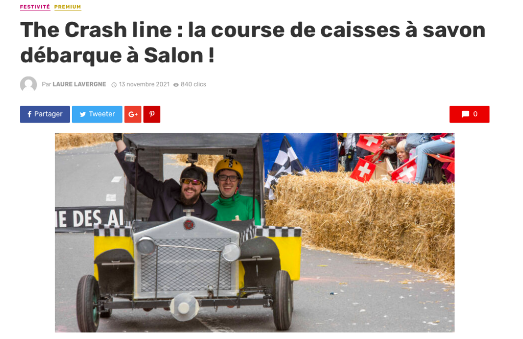 The Crash Line dans le journal Le Régional